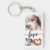 Personalisierter Text mit vier Fotos für benutzerd Schlüsselanhänger (Vorderseite)