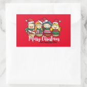 Personalisierter Text Niedlich Freundschaft Frohe Rechteckiger Aufkleber (Tasche)