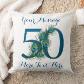 Personalisierter Text noble 50. Kissen (Decke)