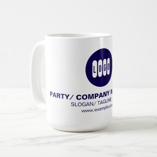 Personalisierter Text oder Design Kaffeetasse (Vorderseite Links)