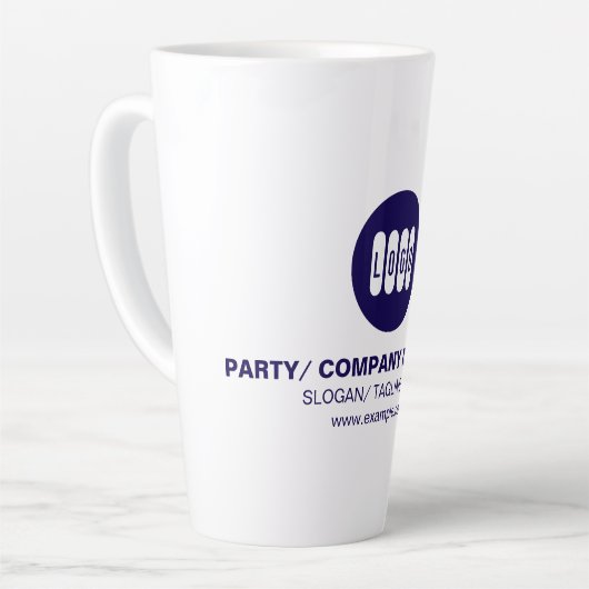 Personalisierter Text oder Design Milchtasse (Linke Ecke)