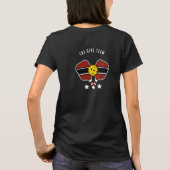 Personalisierter Text Red Pickleball-Design T-Shirt (Rückseite)