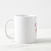 Personalisierter Text Rosa Schleife Tasse (Links)