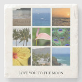 Personalisierter Text und Foto Collage Hawaii Steinuntersetzer (Vorderseite)