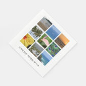 Personalisierter Text und Foto Collage Hawaii Wedd Serviette (Ecke)