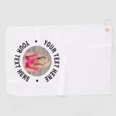 Personalisierter Text und Foto Golfhandtuch (Horizontal)
