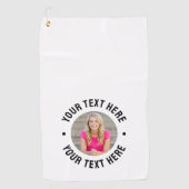 Personalisierter Text und Foto Golfhandtuch (Vorderseite)