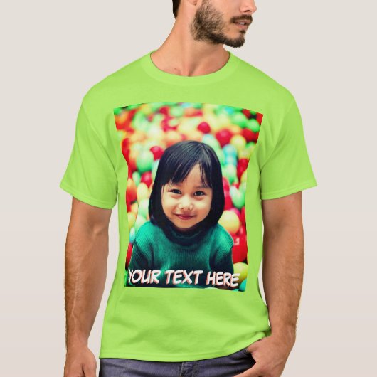 Personalisierter Text und Foto T-Shirt (Vorderseite)