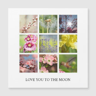 Personalisierter Text und FotoCollage Magnetkarte