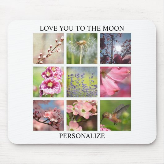 Personalisierter Text und FotoCollage Mousepad (Vorne)
