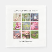 Personalisierter Text und FotoCollage Serviette (Vorderseite)