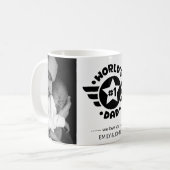 Personalisierter Text und Fotos auf der Welt Numme Kaffeetasse (Vorderseite Links)