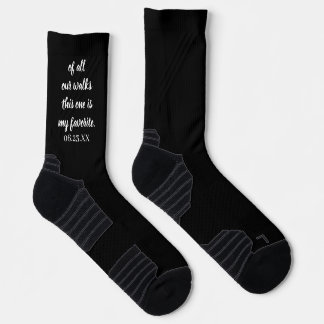 Personalisierter Text und Name Einfacher Hochzeits Socken