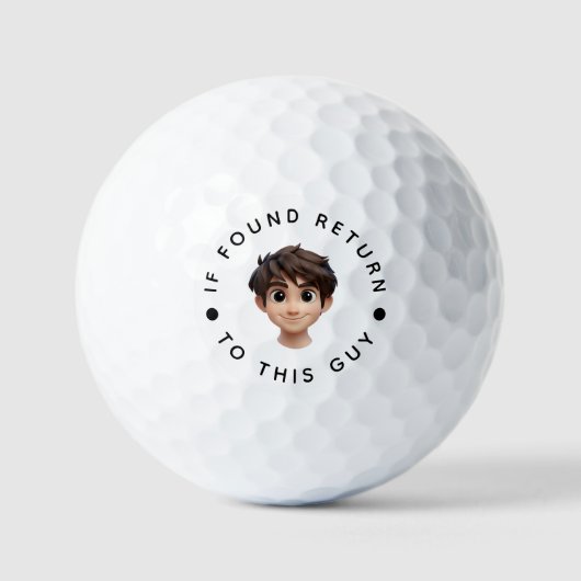 Personalisierter Text und Name Golfball (Vorderseite)