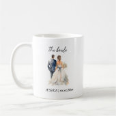 Personalisierter Text und Name Hochzeit Kaffeetasse (Links)