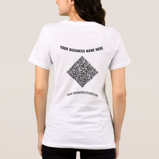 Personalisierter Text und QR-Code Tri-Blend Shirt (Rückseite)