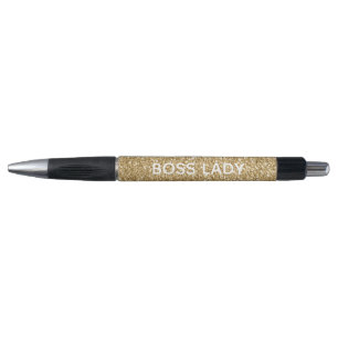 Personalisierter Text von Gold Glitzer     Kugelschreiber