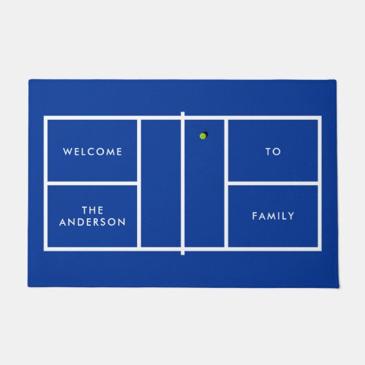 Personalisierter Text von Pickleball Court Fußmatte (Vorderseite)
