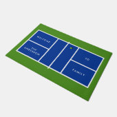 Personalisierter Text von Pickleball Court Fußmatte (Schrägansicht)