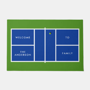 Personalisierter Text von Pickleball Court Fußmatte