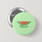 Personalisierter Text Watermelon Frucht Name in gr Button (Vorne & Hinten)