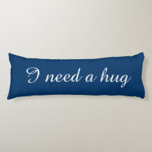 Personalisierter, textblauer Kissen | Ich brauche 