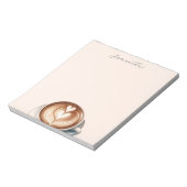 Personalisierter Texteditor mit Latte Notizblock (Rotiert)