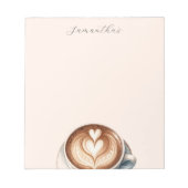 Personalisierter Texteditor mit Latte Notizblock (Vorderseite)