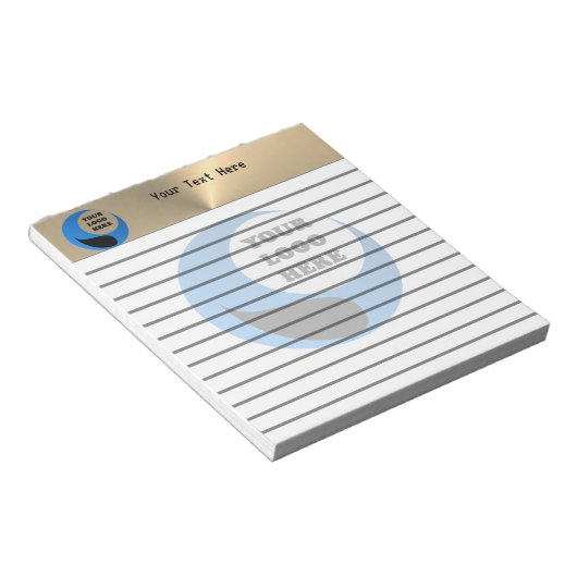 Personalisierter Texteditor mit Logo Notizblock (angewinkelt)