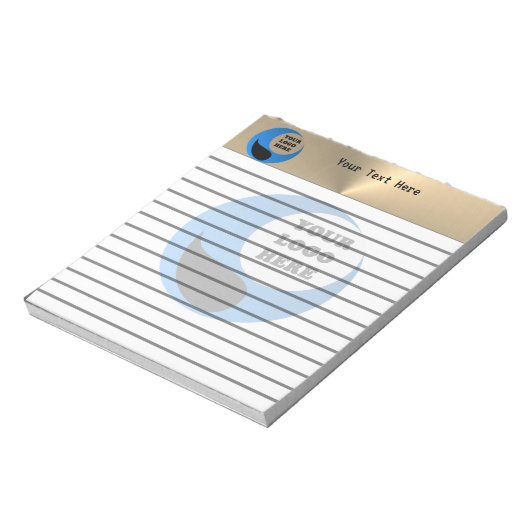 Personalisierter Texteditor mit Logo Notizblock (Rotiert)