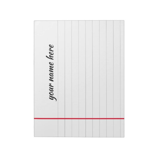 Personalisierter Textepad Notizblock (Rotiert)