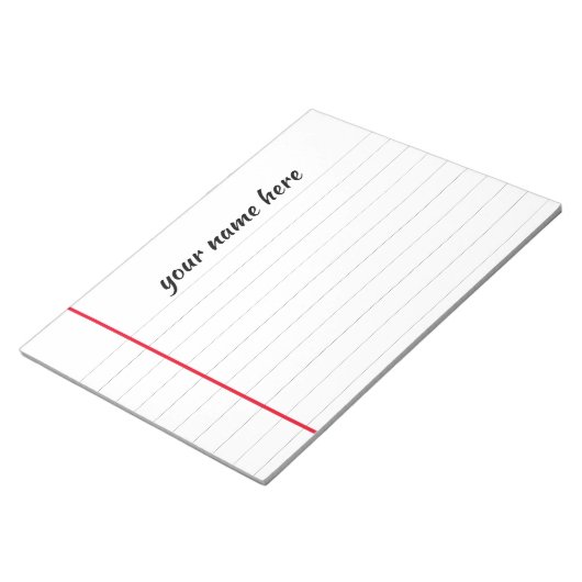 Personalisierter Textepad Notizblock (angewinkelt)