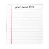 Personalisierter Textepad Notizblock (Vorderseite)
