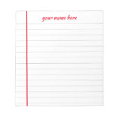 Personalisierter Textepad Notizblock (Vorderseite)