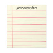 Personalisierter Textepad Notizblock (Vorderseite)