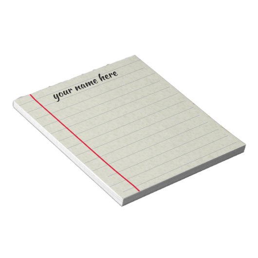 Personalisierter Textepad Notizblock (angewinkelt)
