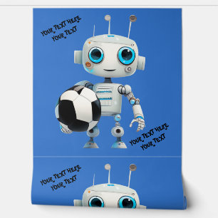 Personalisierter Textname Robot Cyborg Soccer Spor Tapete