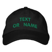 personalisierter Textname Stickende Baseballkappe Bestickte Baseballkappe (Vorderseite)