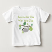 Personalisierter Textspass Baby T-shirt (Vorderseite)