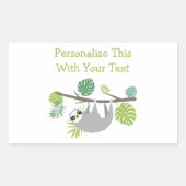 Personalisierter Textspass Rechteckiger Aufkleber (Vorderseite)