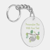 Personalisierter Textspass Schlüsselanhänger (Vorderseite links)