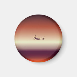 Personalisierter TextSunset Lila und rot Magnet