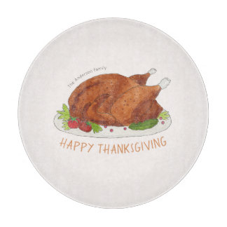 Personalisierter Thanksgiving-Puter für die Famili Schneidebrett