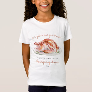 Personalisierter Thanksgiving Truthahn Familienzus T-Shirt