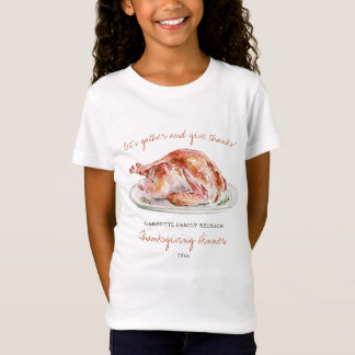 Personalisierter Thanksgiving Truthahn Familienzus T-Shirt