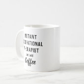 Personalisierter Therapeut (beruflich, ABA, Rede) Kaffeetasse (Vorderseite Links)