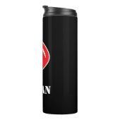 Personalisierter Thermaltumbler mit rotem Boxhands Thermosbecher (Nach rechts gedreht)