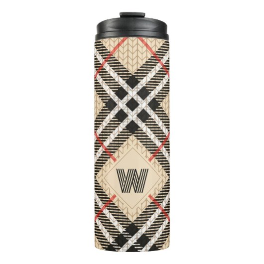 Personalisierter Thermalwäscher mit modernem Monog Thermosbecher (Vorderseite)
