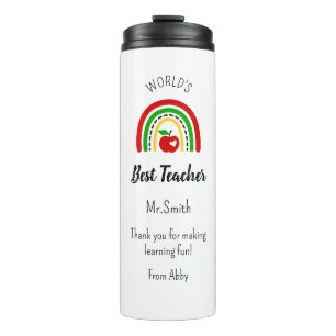 Personalisierter Thermobecher 'Bester Lehrer der W Thermosbecher