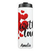 Personalisierter Thermobecher mit Liebe Thermosbecher (Vorderseite)